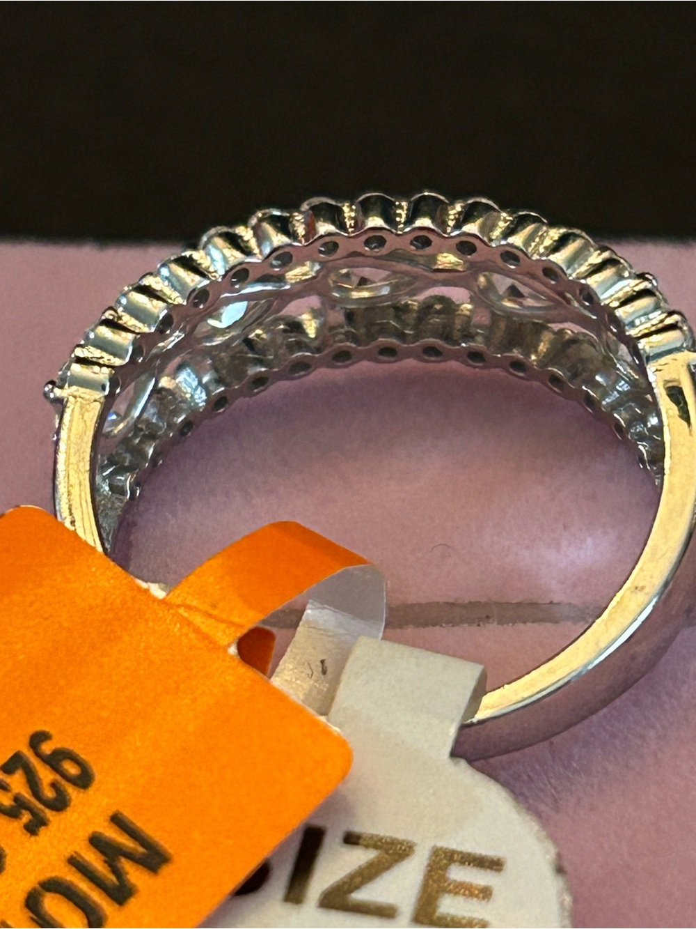 2.00CTW Round & Pear Shaped Moissanite 925 Sterling Silver Eternity Band Ring 💍 - Picture 6 of 13